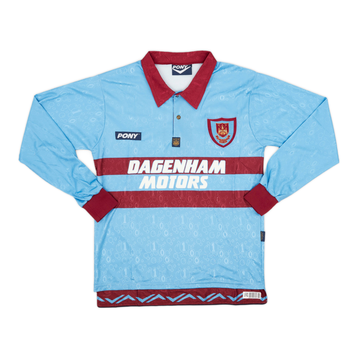 1995-97 West Ham United FC Dlouhý Rukáv Venkovní Dres