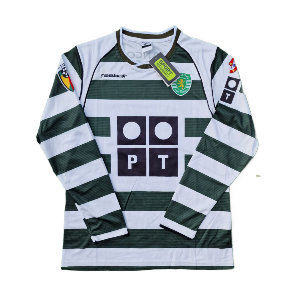 2002-03 Sporting Cp Dlouhý Rukáv Domácí Dres