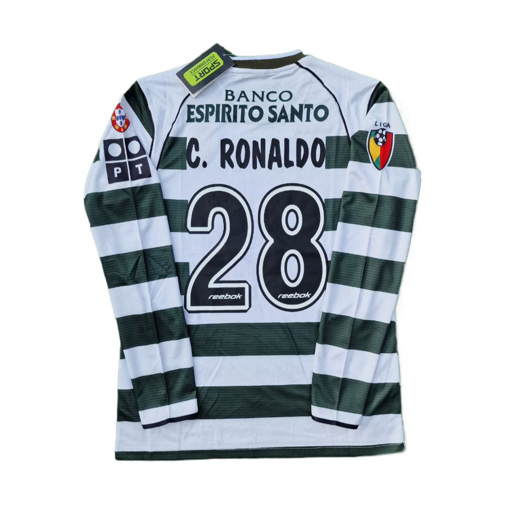 2002-03 Sporting Cp Dlouhý Rukáv Domácí Dres